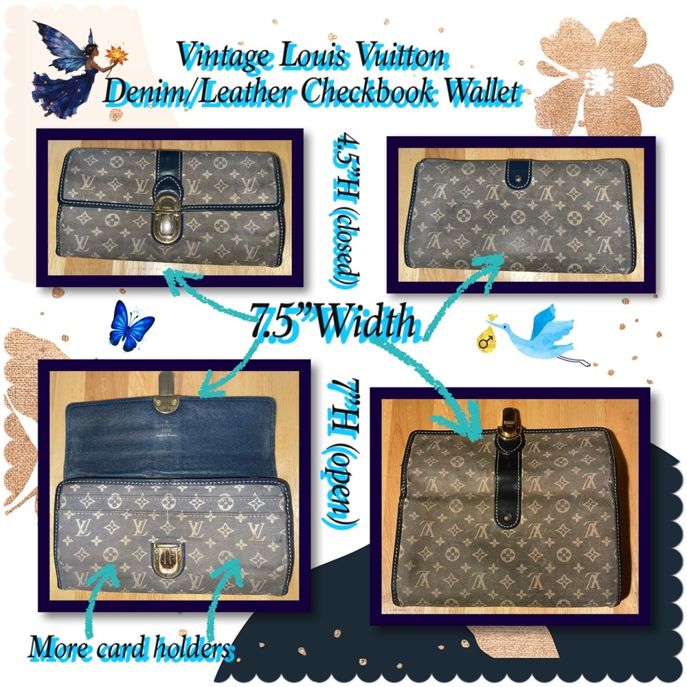 Louis Vuitton Blue and Brown Monogram Wallet